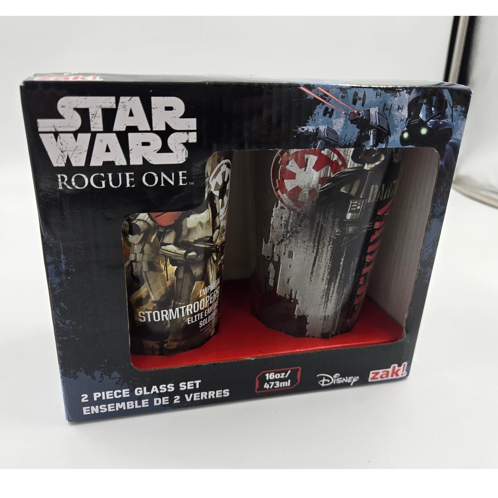 Star Wars Rogue One - Set of Two Glasses 16 oz. Disney - New